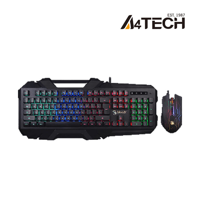 B2500 Bloody Blazing Gaming Wired Desktop (B150N+N81), Black, USB,US Layout - 1 Year