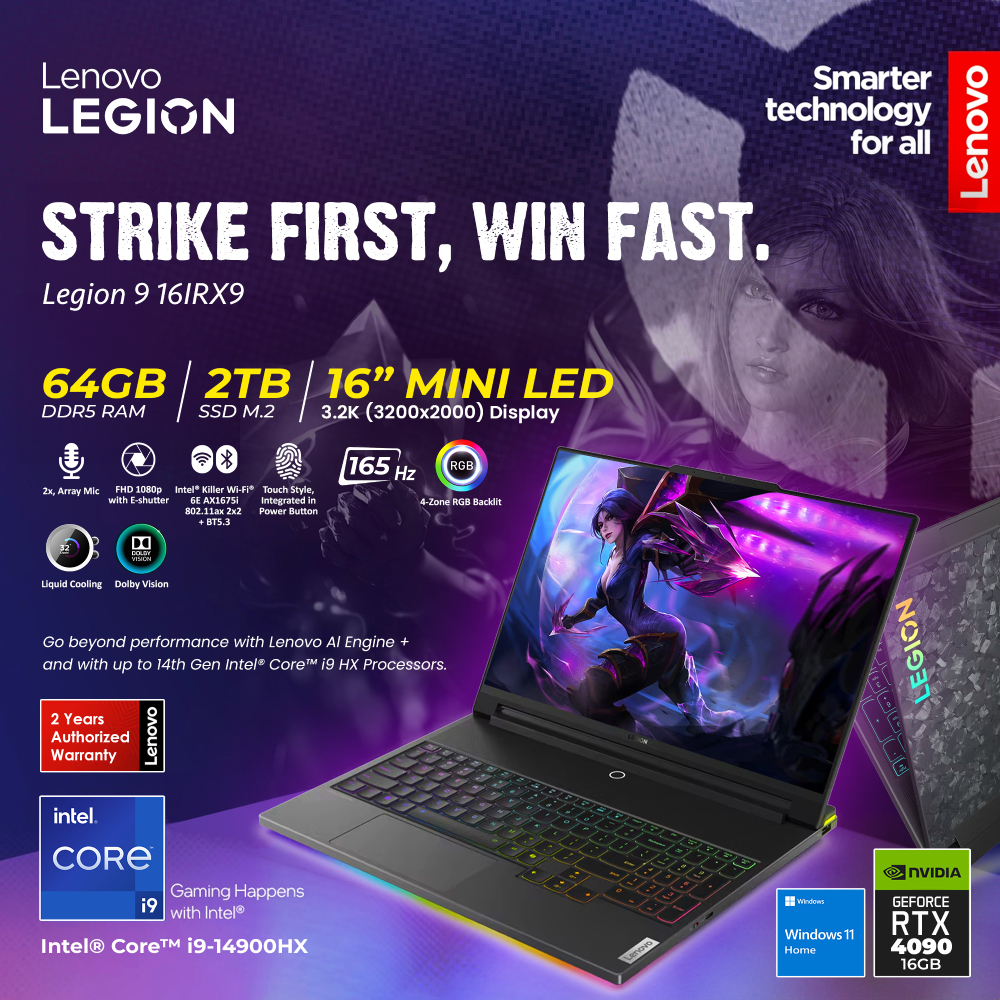 Lenovo Legion 9 16IRX9 Gaming Laptop - 83G00031IN